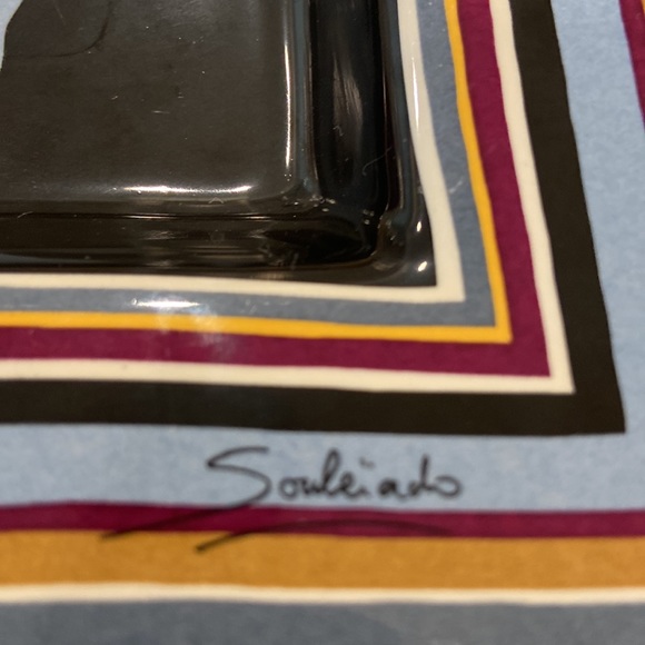 Souleiado Camargue Spal Solafrance small plate with blue bull - Picture 2 of 6